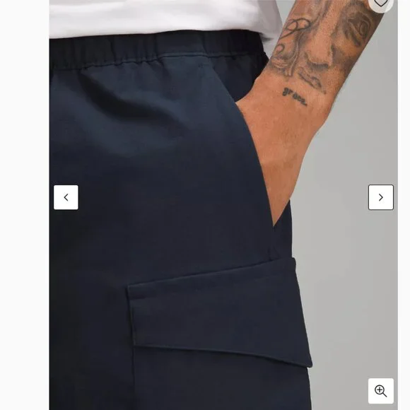 NWT Lululemon Athletica Men's Stretch Cotton VersaTwill Cargo Pocket Short 10" - Picture 4 of 7